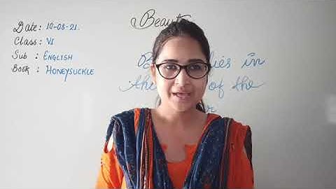 CLASS VI ENGLISH 10-08-2021 by Ms. Shweta Shukla