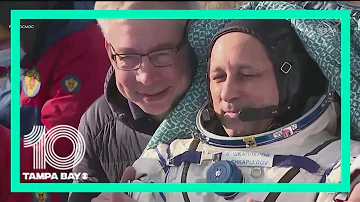 NASA astronaut returns to Earth with Russian cosmonauts after record-setting mission