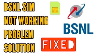 BSNL Sim Not Working Problem Solution || How to Fix BSNL Sim Not Working Problem Solved