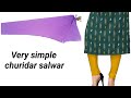 Very simple churidar salwar cutting and stitching by adiba shelaighor