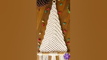 🎄Árvore de Natal em Macramê!🎄Tutorial aqui👆#macrame #macrametutorial #natal #wallhanging