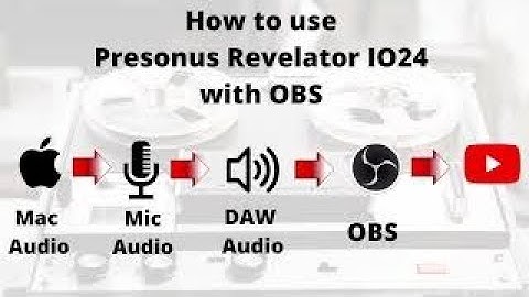 How to - Presonus Revelator IO24 with OBS for YouTube video