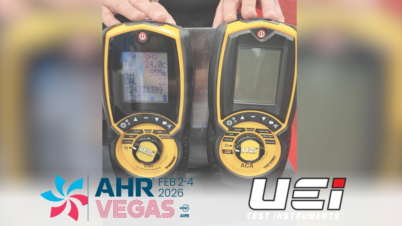 Новые продукты UEI на выставке AHR Expo 2026 | Современные анализаторы сгорания и беспроводные из...