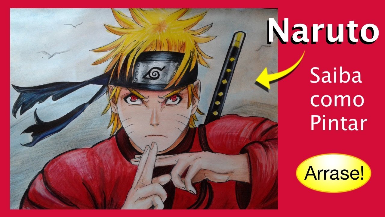 Como desenhar o Naruto - Parte 2 - pintura 