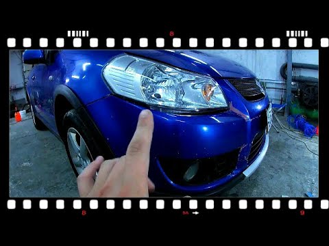 Химическая полировка фар на suzuki sx4