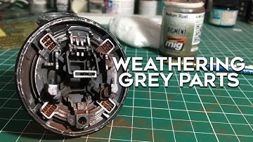 Weathering Gunpla Grey or Inner Frame Part  - Gundam Tutorial 2017