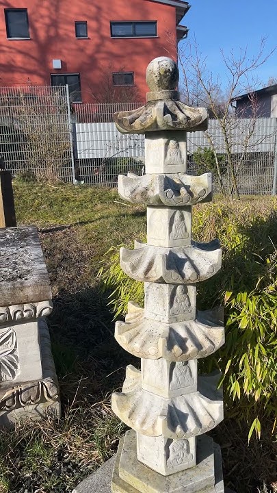Buddha Garten Pagode Marmorstein Tempel 150cm groß YouTube