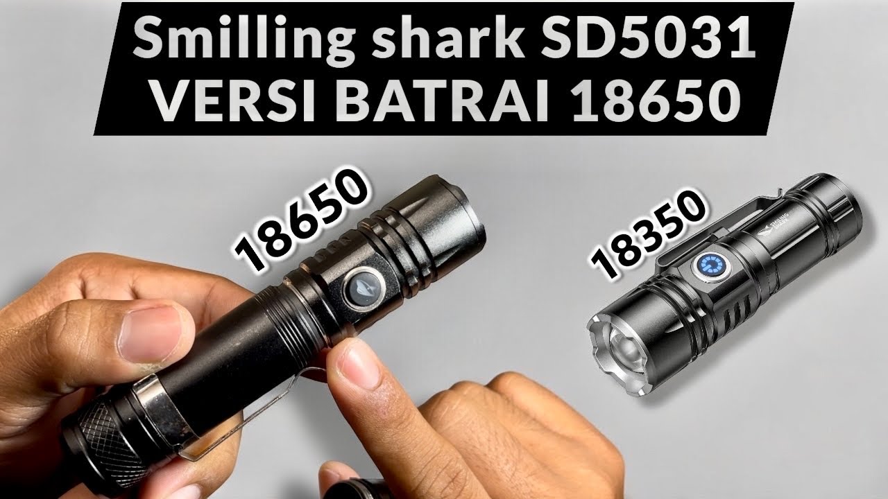SMILLING SHARK SD5031 VERSI BATRAI 18650