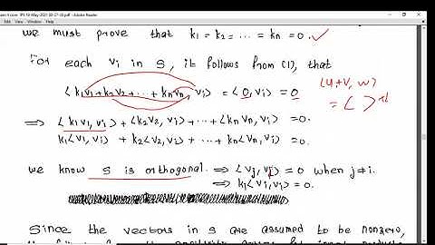 Calicut University - Sem4  -  B.SC Mathematics Core - Chapter 6 - Inner Product Space - Part 6.