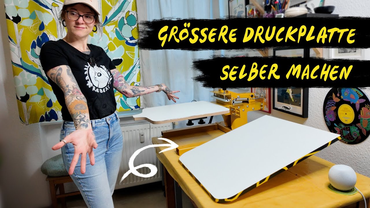 Größere Druckplatte selbst bauen für Papier Siebdruck
