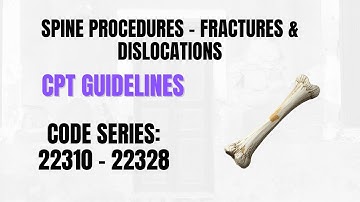 Musculoskeletal Spine Fractures CPT Procedures:  Code Series 22310-22328
