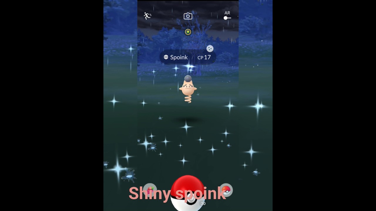 OMG shiny spoink caught in wild ✨⭐ 