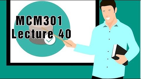 MCM301 Lecture 40 Short Lecture VU Lectures