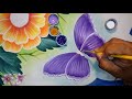 Pintando margarita doble y mariposa. video 2