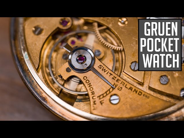 Gruen Pink Gold Vintage Pocket Watch Restoration class=