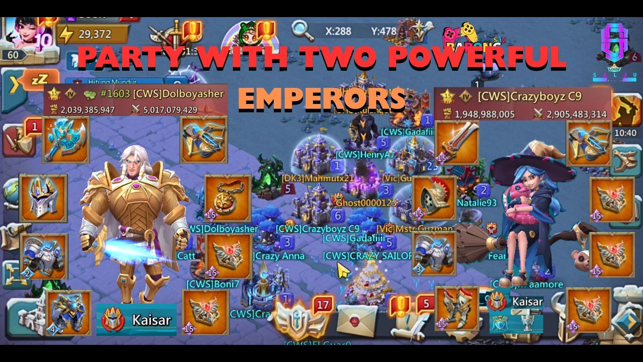 INSANE RALLY PARTY OP FAMILY ! FULL EMPEROR  NGACAK NGACAK DOM 4 ! CLAN 30B BURN!! | LORDS MOBILE