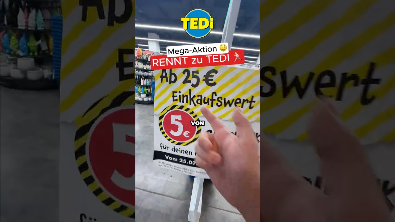 SO bekommst du bei 5€ bei TEDi geschenkt! #mydealz #tedi #sparen