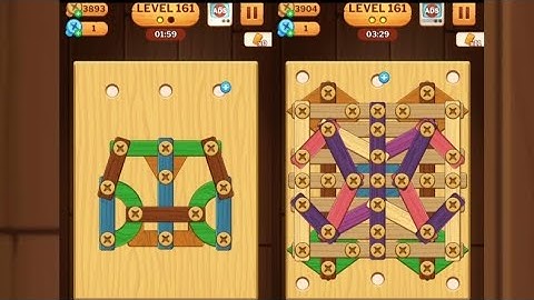 Screw Puzzle: Wood Nut & Bolt - Level 161