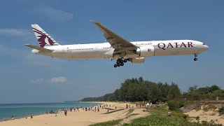 Low Landings and Jetblast Departures! Beautiful Beach Planespotting in 4K at Phuket Int’l Airport