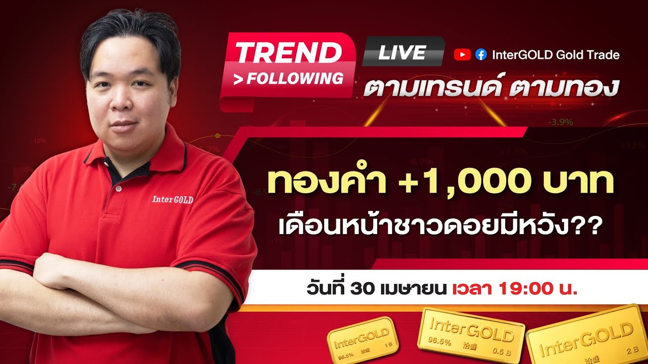 ⁣Live | ราคาทองวันนี้ InterGOLD 30  เมษายน 2569 | ทองคำขึ้นแรง