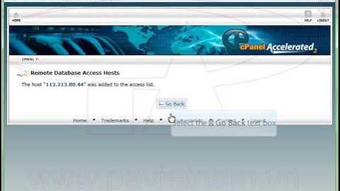 Hướng dẩn - Cho phép IP được phép remote MySQL Database từ xa trong cPanel | P.A Việt Nam
