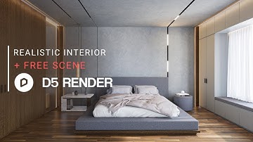 Realistic Interior Render with D5 Render | Bedroom 258 | Downloadable Project File Included
