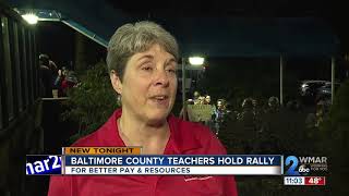 Baltimore County teachers hold rally for better pay & resources
