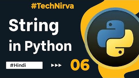 What is String in Python and How to Concatenate Two String Variables #TechNirva