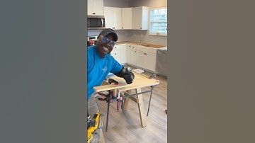 This is how I cut this laminate countertop. I would recommend two people or three saw horse.