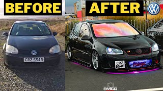 Building an AIR RIDE VW GOLF 5 TDI (£10,000 IN MODS) | Project Car Transformation