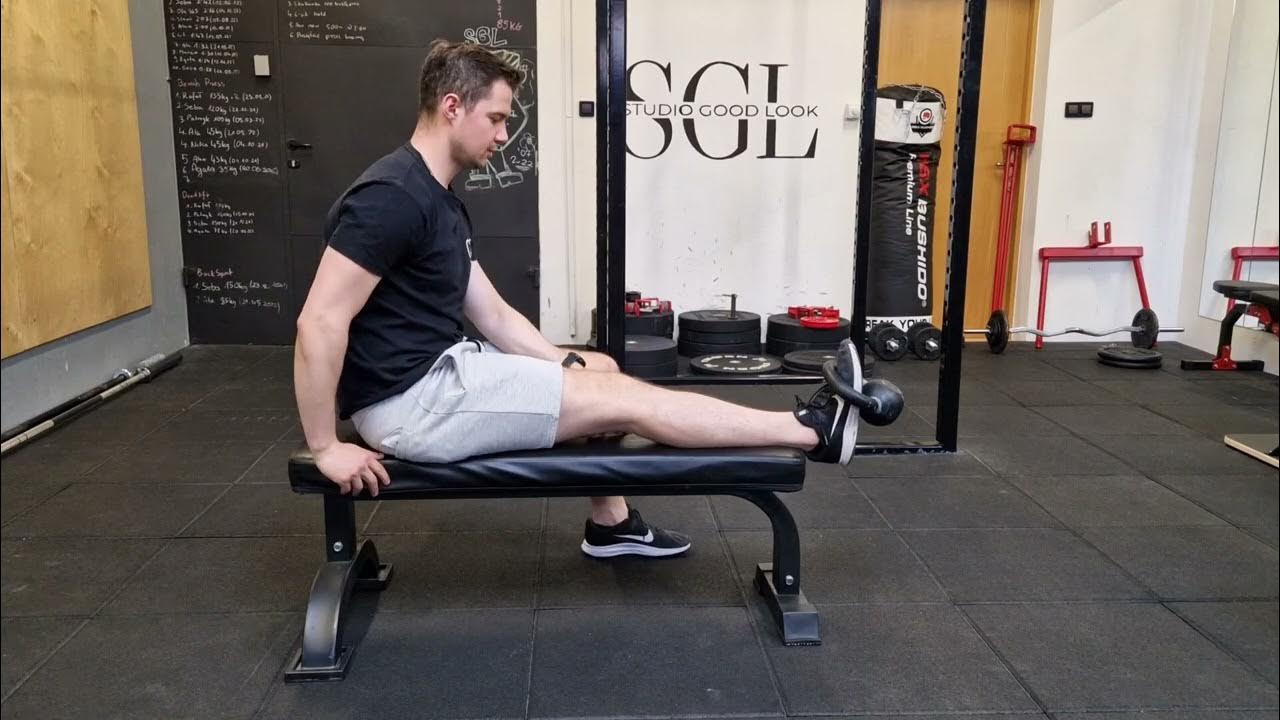 Kettlebell ankle dorsiflexion / Zgięcie grzbietowe stopy z kettlem