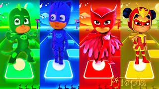 PJ MASKS: Gekko 🆚 Catboy 🆚 Owlette 🆚 An Yu 🎶 Tiles Hop EDM Rush