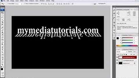 How to Create a Text Reflection - MyMediaTutorials.com