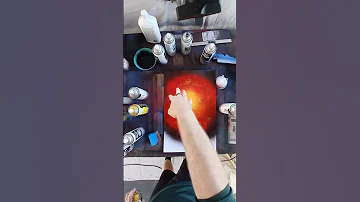 MR SPRAY PAINT Creating A Fiery Sky With Spray Paint Speed Painting Magic Viral Spraypaintart 