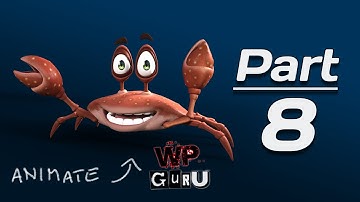 Toon Crab Animation #08: Combining all Aniblocks into a full animation