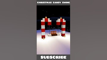 HOW TO BUILD CHRISTMAS CANDY SWING 🎄 IN MINECRAFT | #chritmas #decoration #viral #shorts  #trending