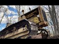 The Three-Cylinder Torque Monster is Back!  Caterpillar RD-6 Pulling Down Dangerous Old Trees