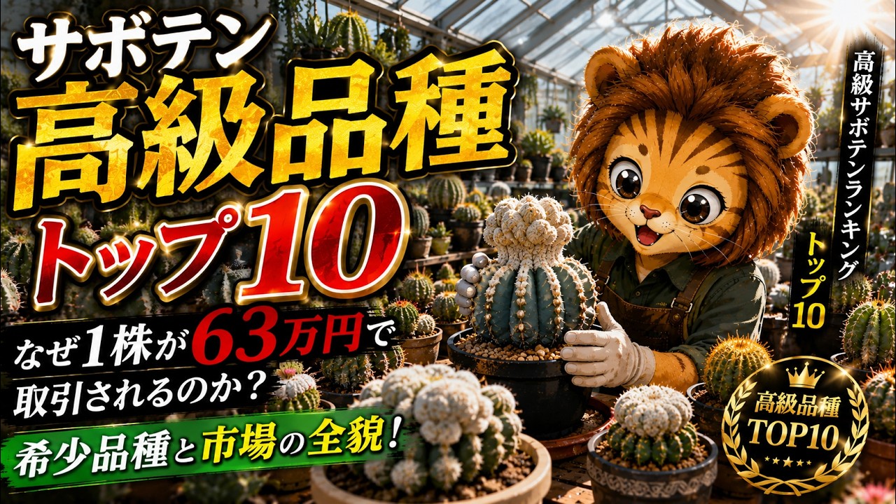 サボテン 高級品種ベスト10】生きた芸術！なぜ今、高級サボテンが「1