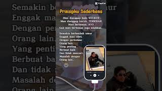 Prinsip Hidup Sederhana