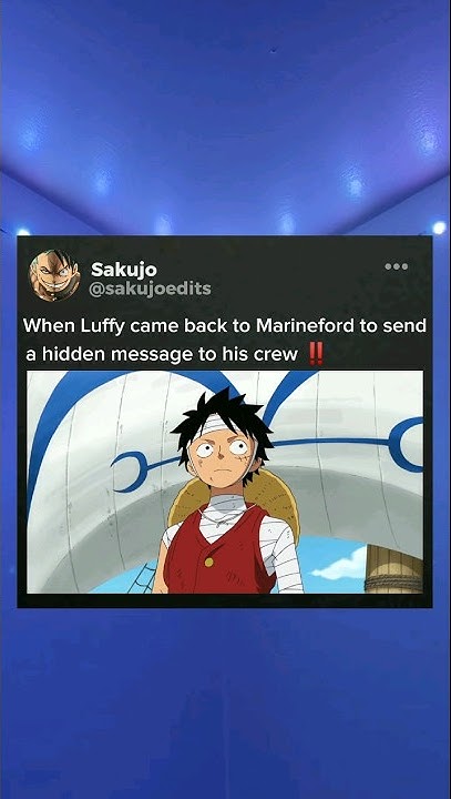 Luffy giving a hidden message to his crew in marineford #shorts # - What Was Luffy's Message To His Crew