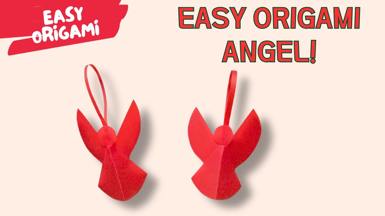 Super Easy Christmas Angel Origami | Cute DIY Ornament - YouTube