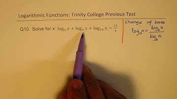 Difficult Logarithmic Equation log2(x)+log4(⁡x)+log16(⁡x) = 21/4 Change of Base MHF4U