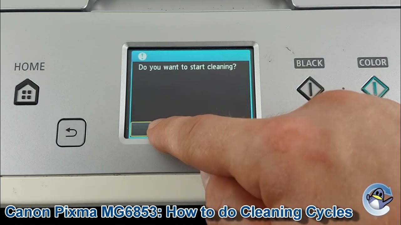 Canon Pixma MG6850/MG6851: How to do Printhead Cleaning and Deep Cleaning  Cycles 