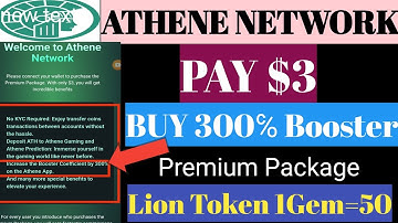 Athene Network Big New Update/ Lion Token Release Your Wallet/ How To Buy Premium Package/ No KYC