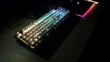 Razer Blackwidow Elite with mercury pbt keycaps rgb night