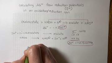 Lecture reduction potential to delta G