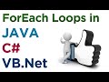 foreach loop in JAVA, VB.NET and C#