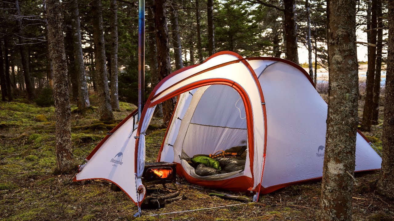 Hot Tent Camping Solo Overnighter YouTube