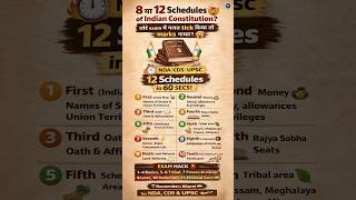 12 Schedules of Indian Constitution | NDA CDS UPSC Polity Trick #nda2026 #feedshorts #trending #nda