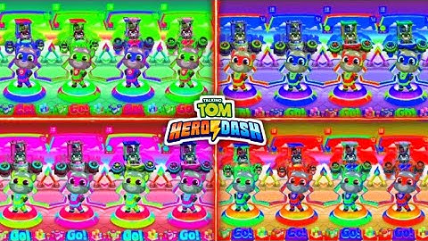 Talking Tom Hero Dash - 16 Super Hero Tom Colour Grading & Saving All Heroes